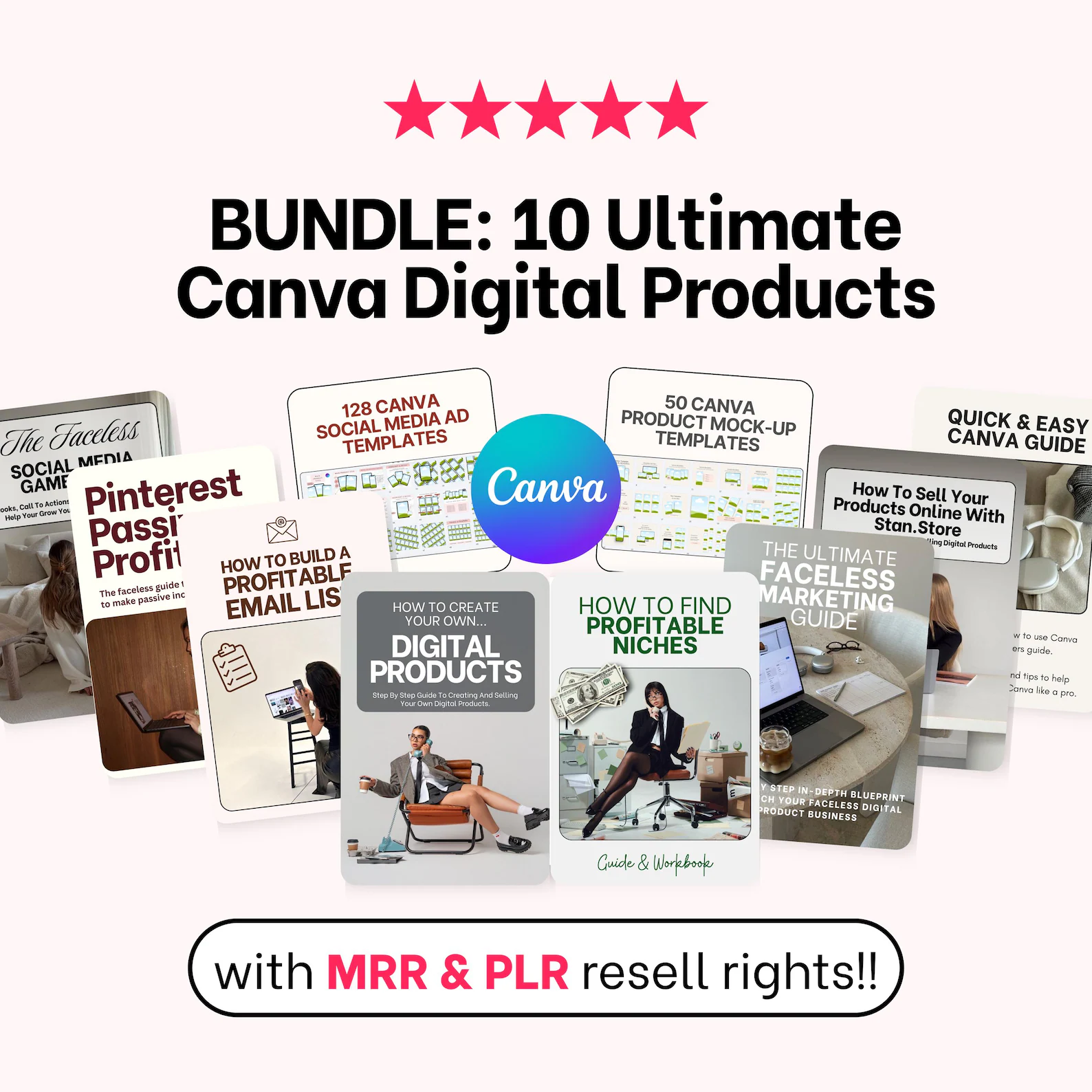 Ultimate Canva Digital Product Bundle (MRR & PLR) with Resell Rights