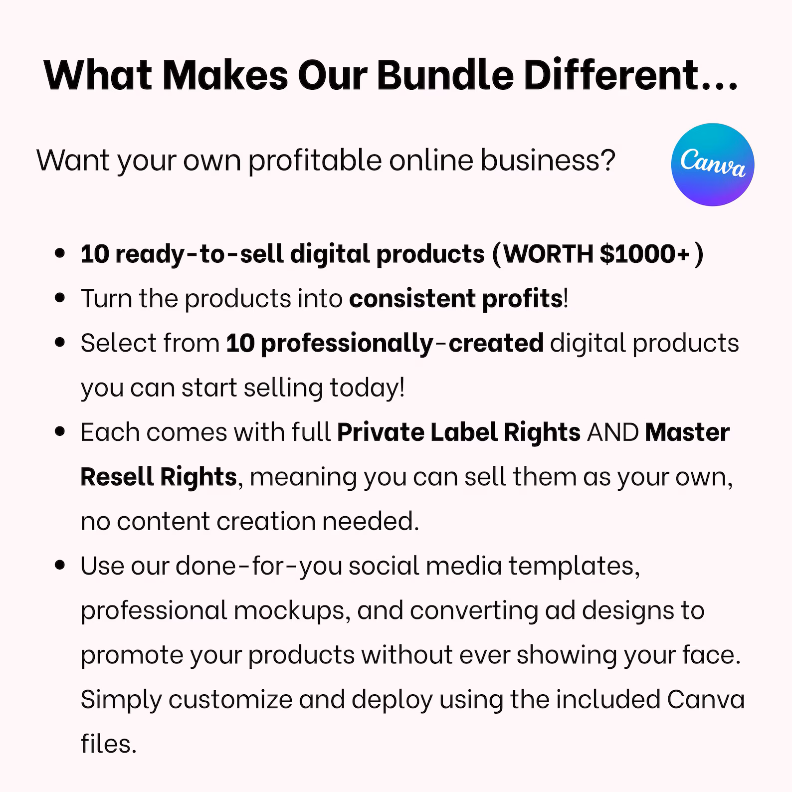 Ultimate Canva Digital Product Bundle (MRR & PLR) with Resell Rights