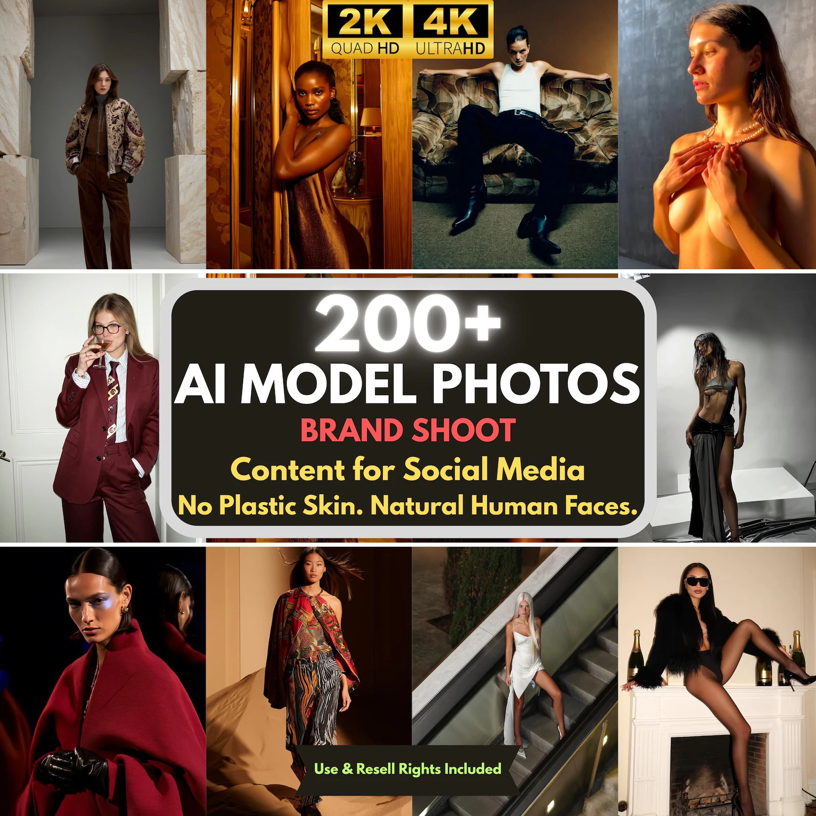 AI Model Stock Photos – Brand Campaign Visuals (Digital Download, 200+)