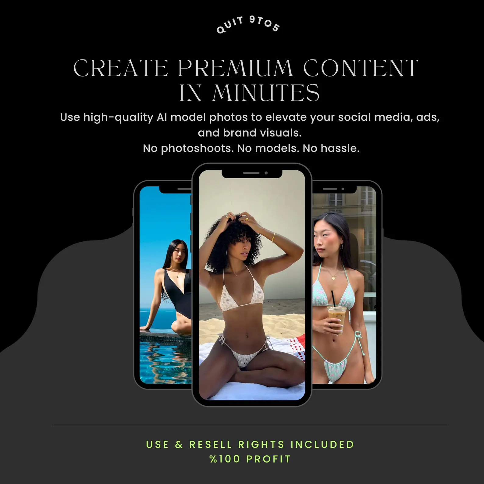 Swimwear AI Model Visuals Bundle for Instagram Reels Content Pack